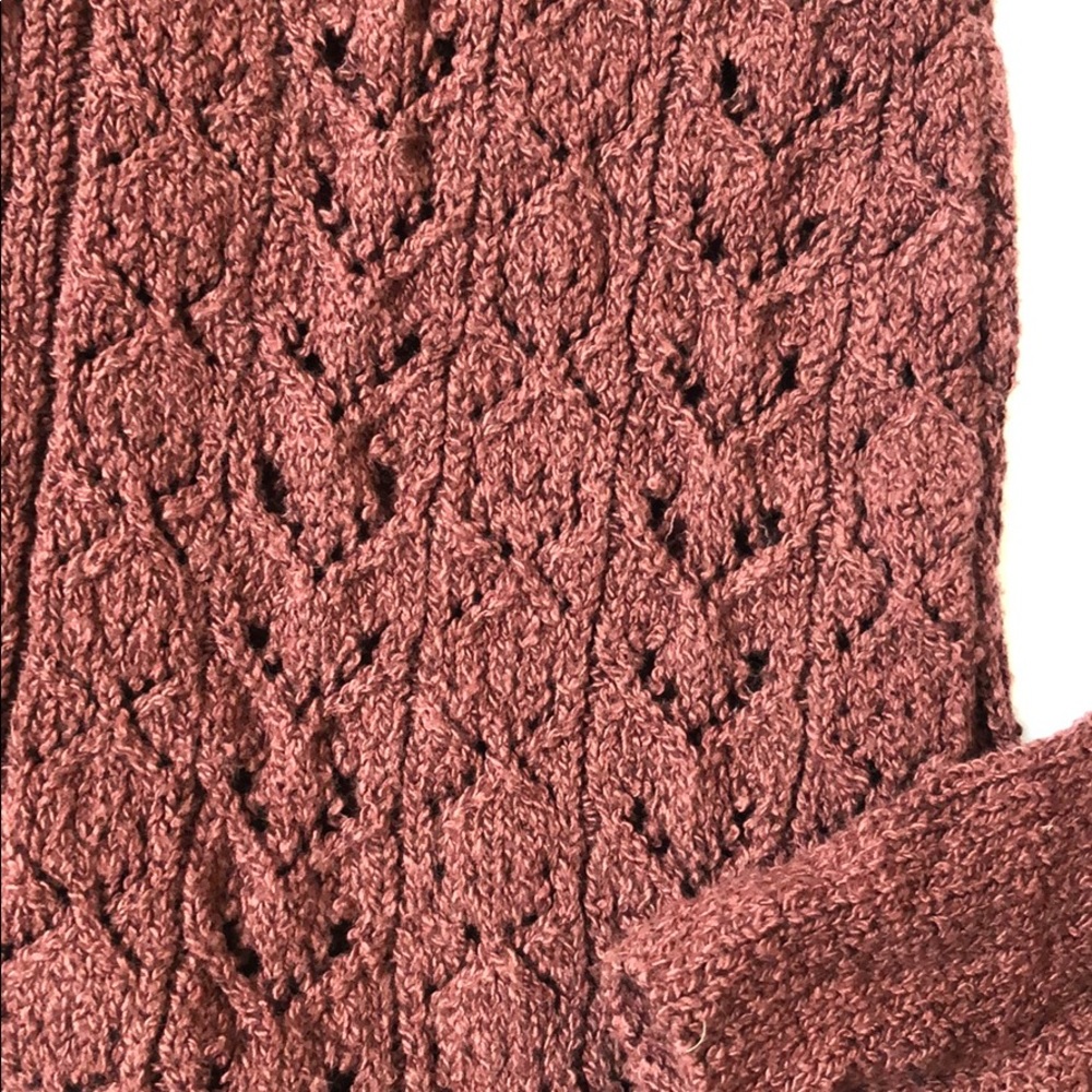 Free People Maroon Lace-Up Knitted Sweater - Picture 8 of 8